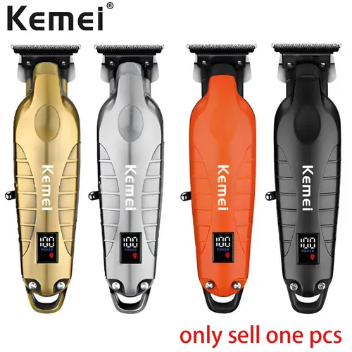 Kemei Km-2293 Metal Body Digital Electric Hair Clipper, Haircut Machine, Rechargeable Barber Clippers, Rechargeable Cordless Clippers, Lithium Ion Battery, Four Colors Available, New Condition, Friday Sale
