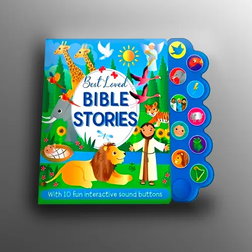 Kids' Engaging Faith Picture Book - 10 Interactive Sound Buttons, Vibrant Illustrations, 10.5x11.25in, English Language Learning Resource, Best-Loved Bible Stories, Preschool Gift for Children Aged 3–7, Enhances Storytelling, Entertains Children, Cool Gif