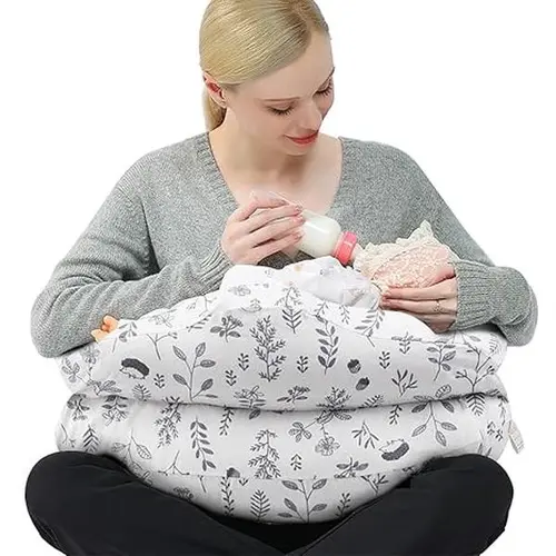 Chilling Home 3-Sided Waist-Adjust Plus-Size Nursing Pillow for Breastfeeding & Bottle Feeding, Zipper Closure Removable Cover, Machine Washable Newborn Essentials, Baby Shower Gift (Baby & Maternity)