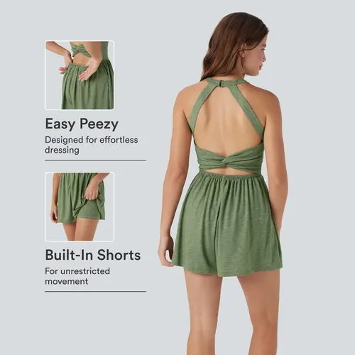 Halara Padded 2-in-1 Romper with Pockets-Easy Peezy Edition
