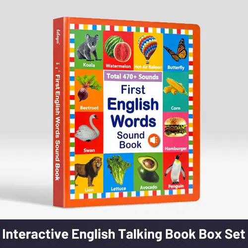 Colorful Transportation Interactive Book Language Toys - 3-9y Advanced English Sound Book 470+ Words Learning Tool, 21 Themes, 6 Songs, Piano Keys, Animals, Children Development Gift for Toddlers