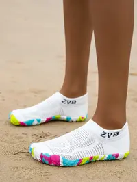 Women's Comfortable Breathable Rubber Sole Textile Upper Water Shoes, Yoga Shoes, Beach Swim Shoes, Indoor Sports, Lightweight Swim Shoes, Sporty Water Shoes, Swimming Shoes, Water Footwear