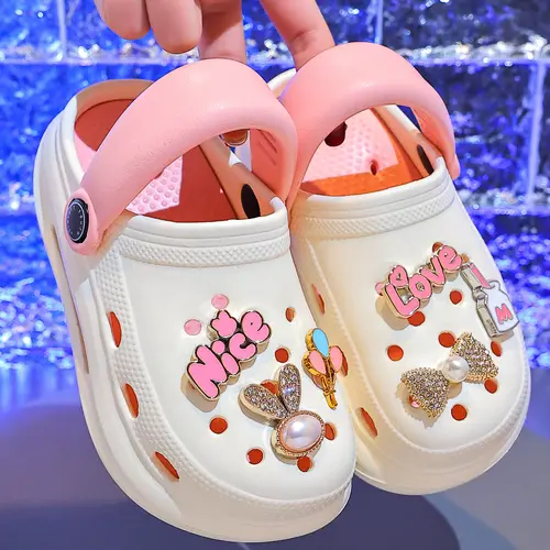 Girls' Summer Eva Sandals, Fashionable Comfy Sandals, Cute Cartoon Slides, Cute Cartoon Pattern, Indoor Outdoor Fashion Shoes, Comfortable Non-Slip Beach Slippers, Anti Slip Sandals, Size Medium/large