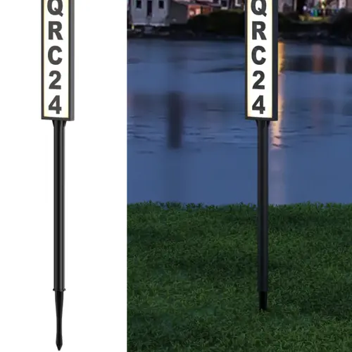 MATULSA  1 Pack Solar Address Signs, House Number for Outside Waterproof, 3-Color LED Illuminated Address Plaques with Stake, Wall Mounted Solar Powered Light Up Address Numbers for Houses,dorm essentials,home decor,home essentials,camping essentials