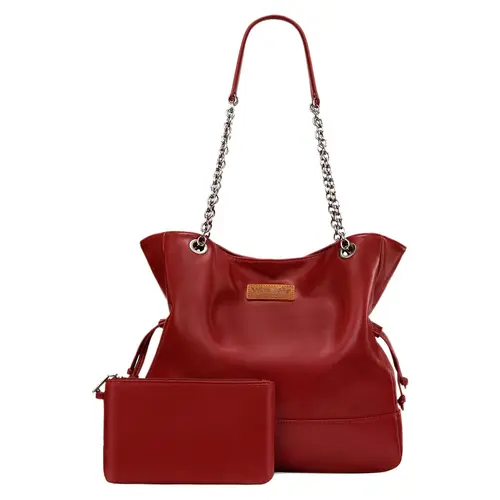 Wrangler 2PCs Set Tote Bag for Women with Magnetic Closure and Double Chain