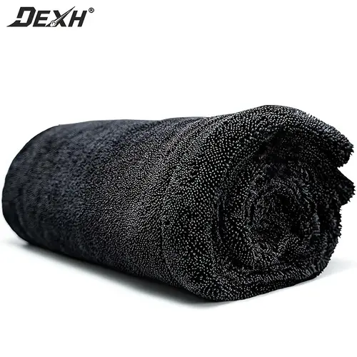 Heavy-Duty XL 36x24 in 1300GSM Microfiber Car Drying Towel - Super Absorbent, Quick-Dry, Scratch & Streak Free Auto Detailing Towel for Cars, Professional Garage Use, Dark Gray, Quick-Dry Microfiber