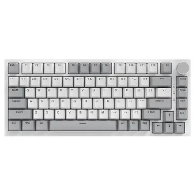 AJAZZ AK820 wired office Gaming Lighted mechanical keyboard, Backlit keyboard, Light up keyboard, 75% layout full key hot swappable Gasket structure metal volume knob FN multimedia function ergonomic design plug and play
