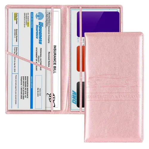Car Registration & Insurance Card Wallet - Magnetic Closure Vehicle Organizer for Essential Docs/License/Pokemon Cards, Compact All-Season Car Accessories Suitable for Men & Women