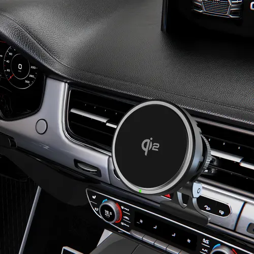 YWZ Magnetic wireless car charger holder, Qi2 fast charging, compatible with wireless chargers, suitable for dashboard and ventilation port car holders, compatible with Apple 15/14/13/pro max and other models.