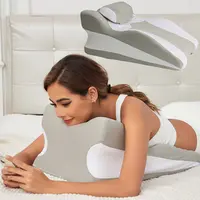 Memory Foam Wedge Pillow, Multi-Purpose Supportive Pillow for Back, Neck and Leg Support with Soft Removable Cover, Ideal for Face Down Reading and Relaxation summerwins,summerwins