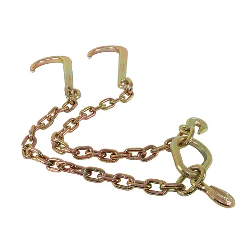 Findmall G70 Alloy Steel V-Chain - 5/16" x 2' Tow Chain with J-Hooks, Automotive Tool, Car Accessory, Essential for Flatbed Trucks & Rollback Wreckers, Father's Day Gift, Car Accessories