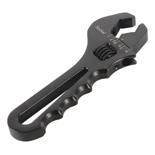 Self-Locking Adjustable AN Fitting Wrench Set, 3AN-16AN Sizes, Lightweight Aluminum Construction, Black Work Tools with Comfortable Grip, Easy to Carry for Hose End Fitting Adapters, Tools and Gadgets, Father's Day Gift