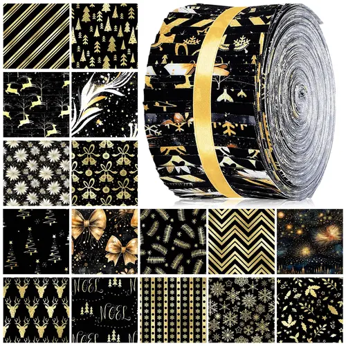 Christmas Fabric Crafts Handmade Patchwork Christmas Craft Supplies Sewing Printed Fabric Vintage Christmas Quilting Squares for Beginner Craftsmen Christmas Gifts Christmascraft Christmas Ornaments Crafting DIY Craft Sewing Rag Garland Christmas Stocking