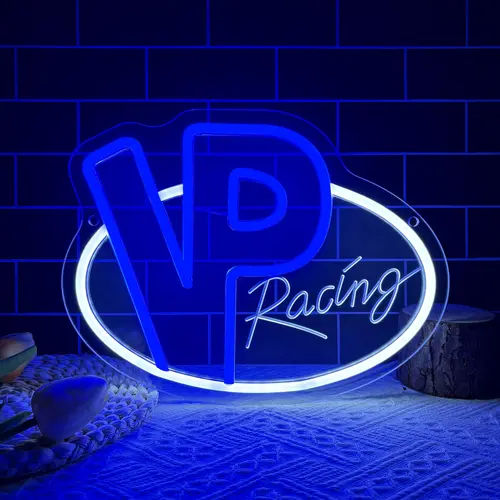 VP Racing Fuels Neon Sign Car Fan Gift, Man Den Decor Gift, Garage LED Sign Neon Sign Vp Neon Sign, Decorative Wall Art, High Quality LED Lighting, Great for Bars, Clubs, Restaurants, Home Decor, Decorative Atmosphere Lighting
