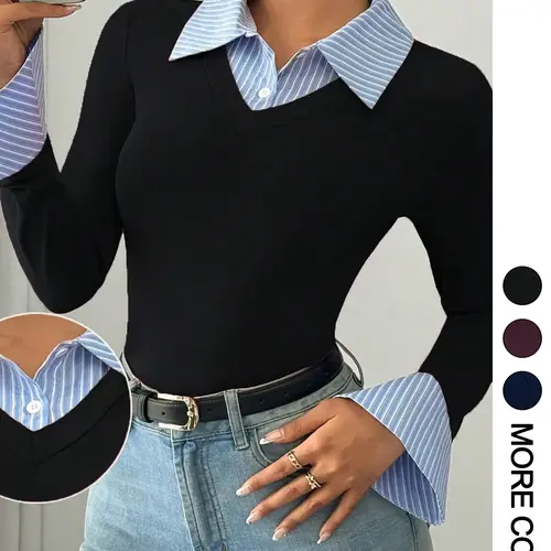 Women's Long Sleeve Slim Fit Knit Top Fabric, Elegant Spring Summer Fashion, Perfect for Daily Wear, Casual, Basic, Stylish and Comfortable Women's Clothing, Knitwear For Fall, Knitwear, Womenswear