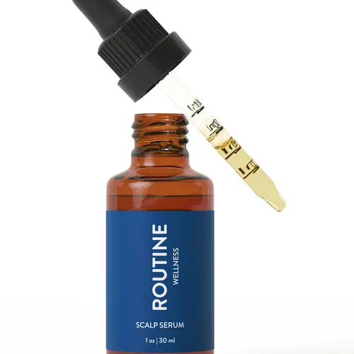 Routine Wellness Scalp Serum for Thinning Hair - 30ml - Promotes Thicker Fuller Hair with Red Clover Peptides - Vegan Paraben-Free - Daily Plant Extract Haircare