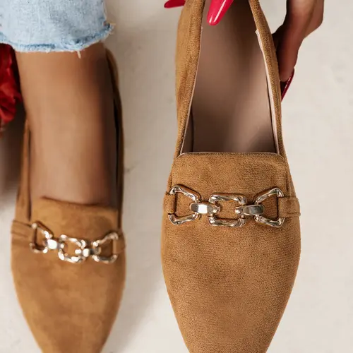 Women's Elegant Pointed-Toe Flat Shoes, Gold Chain Decor, Casual Trendy Flat, Comfortable Non-Slip Casual Footwear for Home & Outdoor Use, Fashionable Flats, Shoe Dazzle Shoes