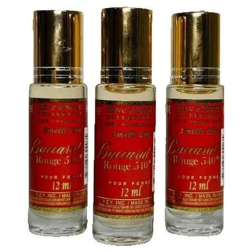 Oil Perfume Baccarat Rouge 540 Parfum 12ml – Set of 3 Bottles, Luxurious Long-Lasting Fragrance