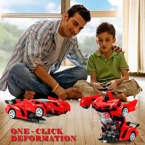 Prime Day Must-Have: Tibibee Deformation RC Truck, 2.4GHz, 1:18 Scale, 360° Spin, Transforms to Robot, Rechargeable, Durable ABS, Summer Outdoor Play & Back to School Gift for Boys