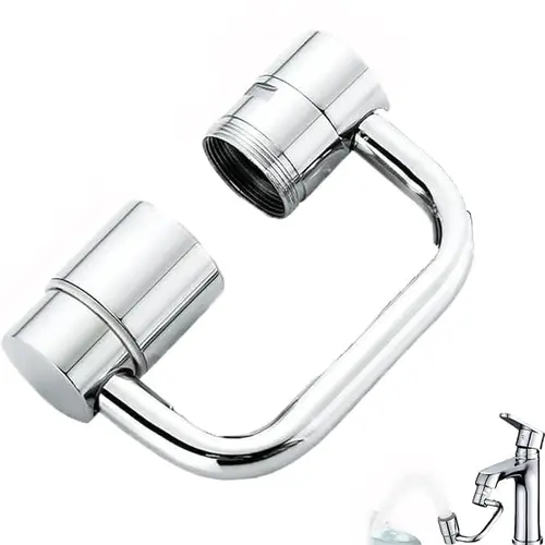 Rotatable Faucet Aerator Extension - for Effortless, All-Angle Control, Rotating Swivel Faucet Aerator Extender, Kitchen Bathroom Sink Faucets Sprayer Attachment with 2 Mode Splash(1PC)