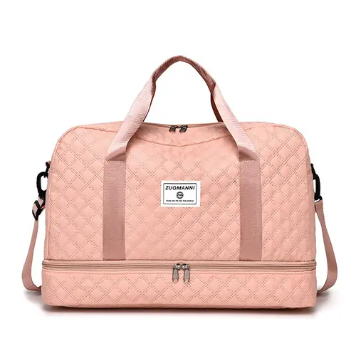 Spacious Large Capacity Travel Duffle Bag, Lightweight, Water-Resistant, Argyle Pattern Luggage Bag with Multiple Compartments, Reinforced Handles, and Breathable Mesh Panels, Ideal Gym Bag or Weekender for Men and Women Sports Duffel Bag carry on luggage