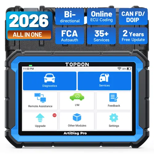TOPDON ArtiDiag Pro Bidirectional All System Diagnosis ECU Coding 35+ Services 2 Years Free Update Upgrade Obdii Scanner Diagnostic Tool