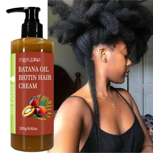 YANYUTONG 250g Batana Oil Hair Cream - Haircare Leave-In Treatment, Soothing Botanical Ingredients, Dry/Frizzy Strand Care, Sensitive Scalp Support, Nourishes Stressed Strands, Adds Healthy Shine, Daily Use, Botanical Hair Leave-In Treatments