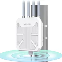 WAVLINK AX1800 Outdoor WiFi Repeater Extender, 1800Mbps Dual Band Wireless Signal Repeater, IP67 Weatherproof Range Extender with 4x8dBi Antennas & PoE Support for Farm, Courtyard,Compatible with Starlink