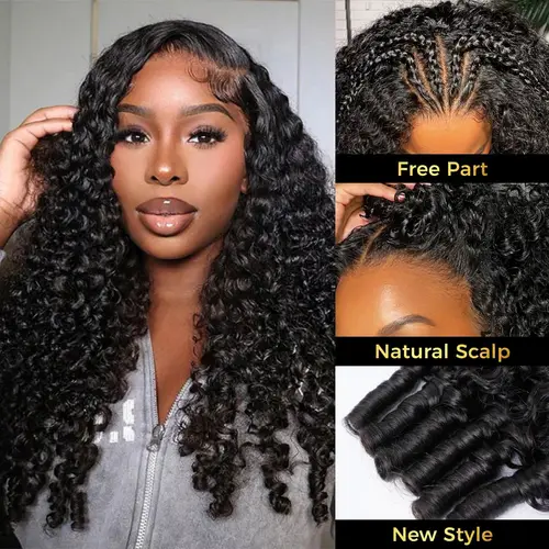 [Limited Deal] OQ HAIR Glueless 13x6 Burmese Curly Wig All Day Comfort Lace Wig Pre Plucked Pre Bleached Pre Cut Ready To Go Wig Drawstring Cap #SohoChic #TikTokShopBackToSchool