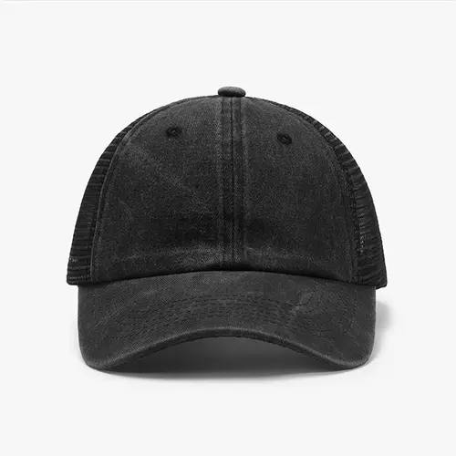 [Solid Color] Mesh Baseball Cap Breathable Sport Dad Hat Adjustable Performance Snapback Lightweight Summer Unisex Training Casual Cap