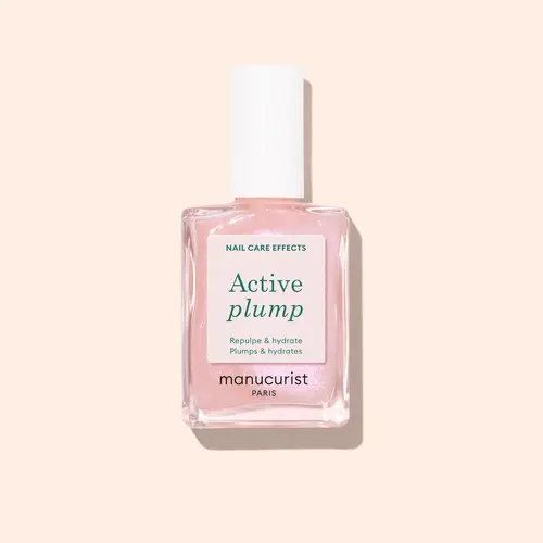 Manucurist Active Plump Pink Glazed - Nail Strengthener & Enhancer - Volumizing Effect for Fuller Nails