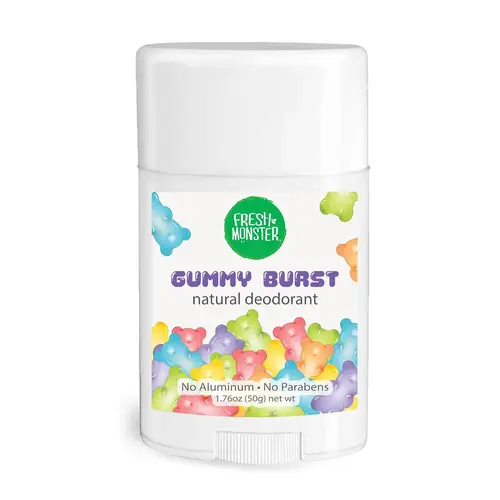 Fresh Monster Beach Breeze Natural Deodorant for Kids & Teens - Aluminum-Free, Paraben-Free, Hypoallergenic, 24-Hour Protection, 1.76 oz - Body Care