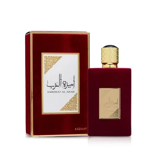 Lattafa Ameerat Al Arab Red Eau de Parfum Spray for Women 3.4 Ounce Floral Fragrance with Citrus Bergamot Jasmine Notes Captivating Oud Daytime Wear Exoticism, Perfumes For Women