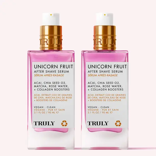 2-Pack Unicorn Fruit After Shave Serum – Firming & Brightening Post-Shave Treatment with Matcha, Acai & Vegan Collagen Boosters – Boosts Elasticity and Soothes Redness – Promotes Firmer, Smoother Skin – Gentle on Sensitive Skin – Cotton Candy Scent