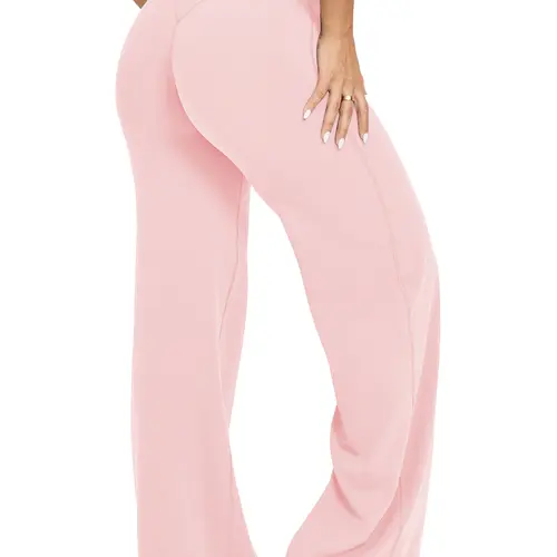 31.5'' Inseam Loose Casual Straight Leggings for Women, Workout Leggings Womens No Front Seam Straight Leggings High Waist Sports Gym Yoga Pants, High Waisted Sportswear, High Waist Activewear, Gym Yoga Clothing