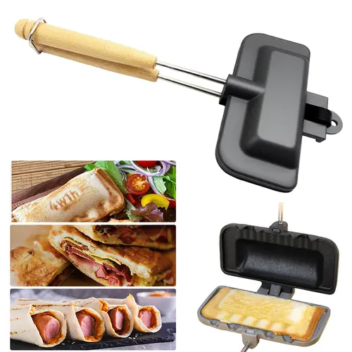 JASISS Kitchen Sandwich Grill Pan - Non-Stick Fry Pan Cookware, Compatible with Induction Cooktops and Gas Stoves, Ideal for Home Kitchens, Great Holiday Gift for Christmas and New Year