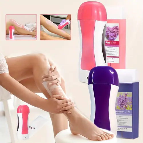 Viilife Rose Soft Wax Roller Refill - Hair Removal Tool, Body Hair Remover for Sensitive-Skinned Women, Floral Aroma, Single Item, Includes Storage Box, Ideal for Arms & Legs Home Use