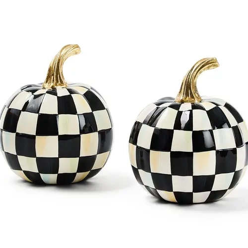 MacKenzie- Childs Set of 2 Mini Pumpkins