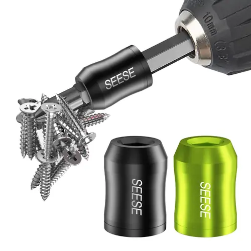 SEESE Strong Magnetic Screw Ring, 1/4 Inch/ 6.35 mm Universal Magnetic Screw Ring Bit for Hex Screwdriver and Power Bits
