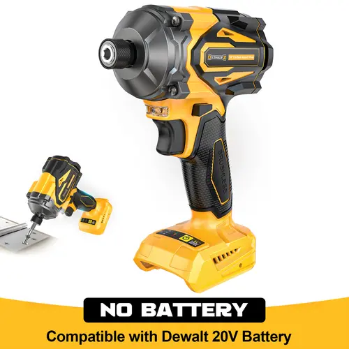 Cordless Impact Driver 1/4" Compatible with Dewalt/Milwaukee Battery(Bare Tool!!), 2800In-lbs Brushless Impact Drill, 4 Speed, 3900RPM Compact Driver Tool for Construction & Home toolupgrade