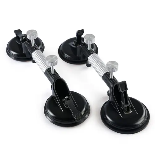 LOZLIN 2PCS Adjustable Granite Seam Setter Pro Adhesive Tool Kits - Vacuum Suction Cup, Gap Clamps for Countertop Installation, Marble/Quartz/Glass Seam Joining & Leveling