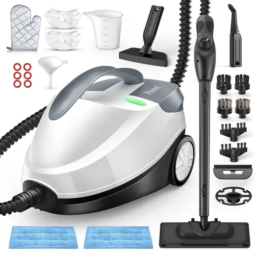 Phueut High-Pressure Lightweight Steam Mop, 1.5L Tank, 28 Attachments, Chemical-Free Heavy-Duty Home Floor Cleaner summerwins,summerwins,dorm essentials,home essentials tiktokshopbacktoschool,back to school,back to school haul
