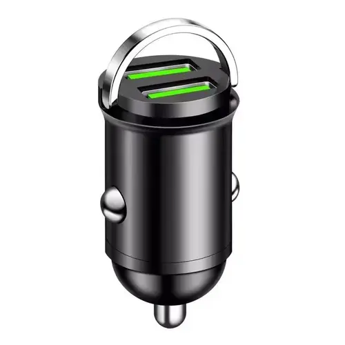 toolupgrade YXCY Mini Car Charger with Dual USB Ports – Compact Fast Charging Adapter for Phones, Tablets & GPS – USB-A & USB-C Ports – Universal Fit for 12V/24V Vehicles – Smart Safe Charging Design