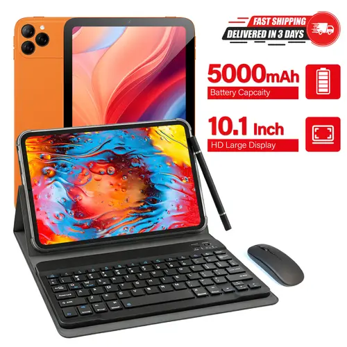 Family 10.1" Android Tablet with 8 + 256, Complete Bundle w/ Keyboard, Mouse, Stylus & Case for Kids,Parents and Home Use, Outdoorfun, Everyday Family Life