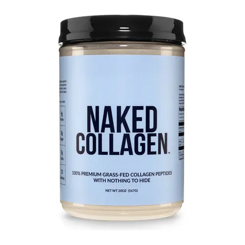 Naked Collagen - Premium Grass-Fed Collagen Peptides Protein Powder - 20 oz - 9g Protein - Only 1 ingredient - For Healthy Joints Bones Gut Hair Nails