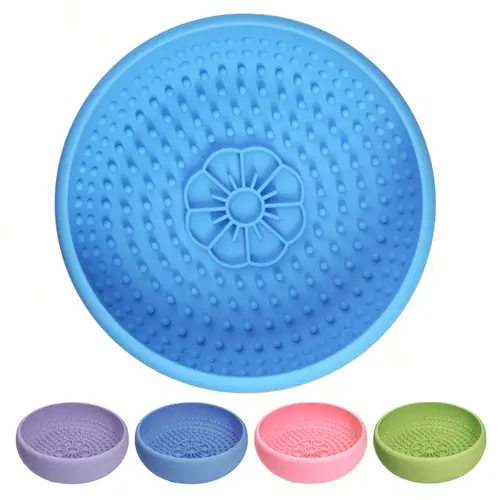 Dog Food Slow Feeder Bowl, Anxiety Relief Puppy Lick Mat Dog Licking Mat Dispenser, Anti-Slip Slow Feeder for Small, Medium and Large Dogs, Prevents Choking