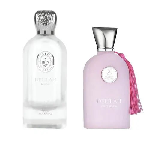 Women's 2-Piece Citrus Floral Woody EDP Fragrance Set - Delilah Blanc, Delilah Pour Femme, Floral Scents Perfume, Long-Lasting Women's Perfume for Daytime Wear