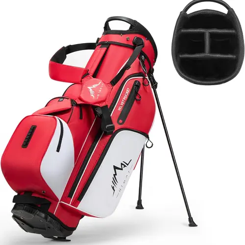 UNIHIMAL Unisex 4-Way Golf Stand Bag - Full-Length Divider, Lightweight Waterproof Durable Polyester Supply, Walking Design, Padded Straps, 4-8 Club Capacity, Insulated Cooler, Rain Cover, Essential Accessory