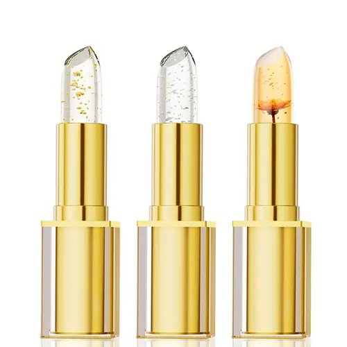 3PC Moisturizing Color-Changing Lipstick Balm – pH Temperature Reactive Tint, Gold Crystal Glow Finish, Smooth Hydration for Soft Shiny Everyday Lips.#backtoschool