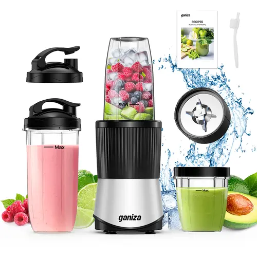 Ganiza Professional High Speed Power Blender, 25000 RPM Countertop Model, Suitable for Frozen Fruits & Ice, Multifunctional Juicer Cups & Food Processor, Dishwasher Safe, Comparable to Nutribullet & Vitamix Smoothieblender,home essentials